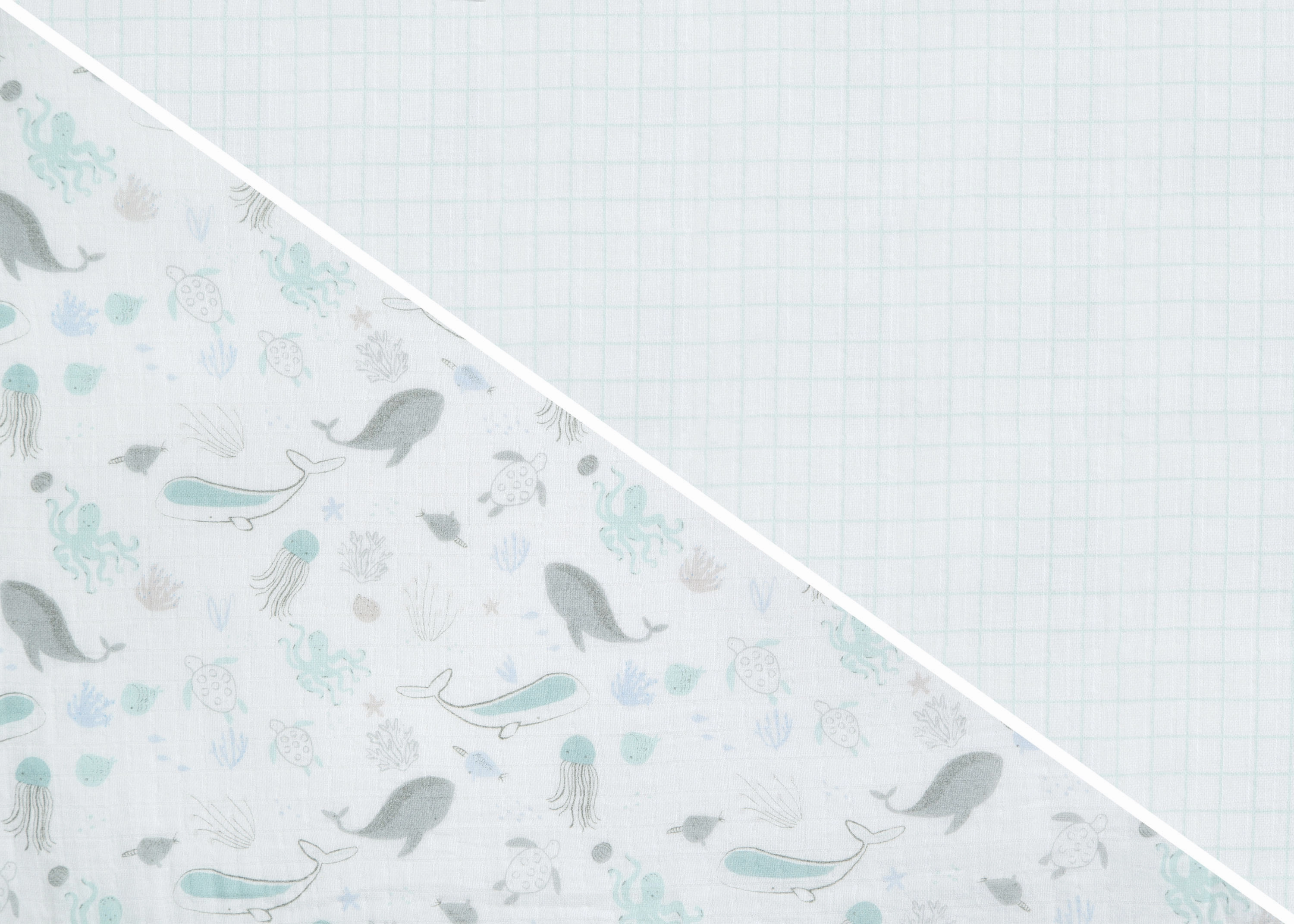100% Cotton Muslin Baby Receiving Blankets - 2 Pack