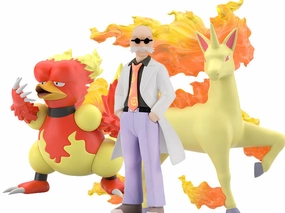 Bandai Pokemon Scale World Kanto Region Blaine, Rapidash and Magmar (Katsura, Gallop and Boober) 3-Pack Trading Figure Set