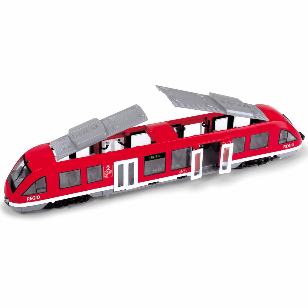 Dickie Toys 17.7" City Train - Trackless Red & White Vehicle Toy, Ages 3 