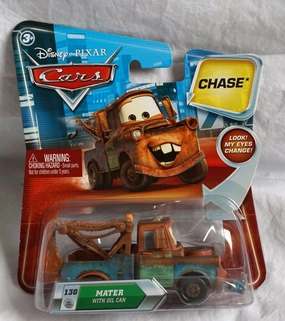 Disney Pixar CARS Movie 1:55 Die Cast Mater with Oil Can #130 w/ Lenticular Eyes!
