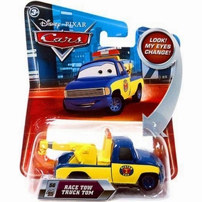 Disney Pixar CARS Movie 1:55 Die Cast Race Tow Truck Tom #155 w/ Lenticular Eyes!