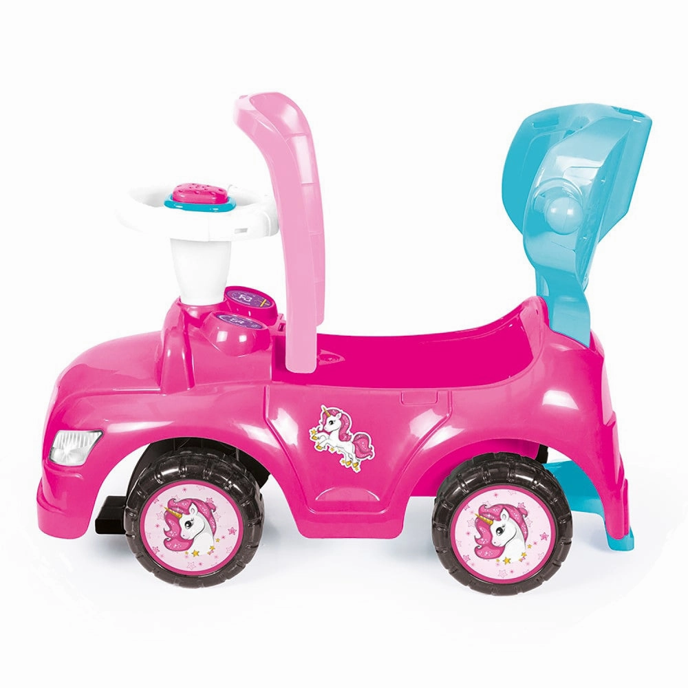 Dolu - Unicorn & Pink Ride On Car - 4-in-1 Versatility