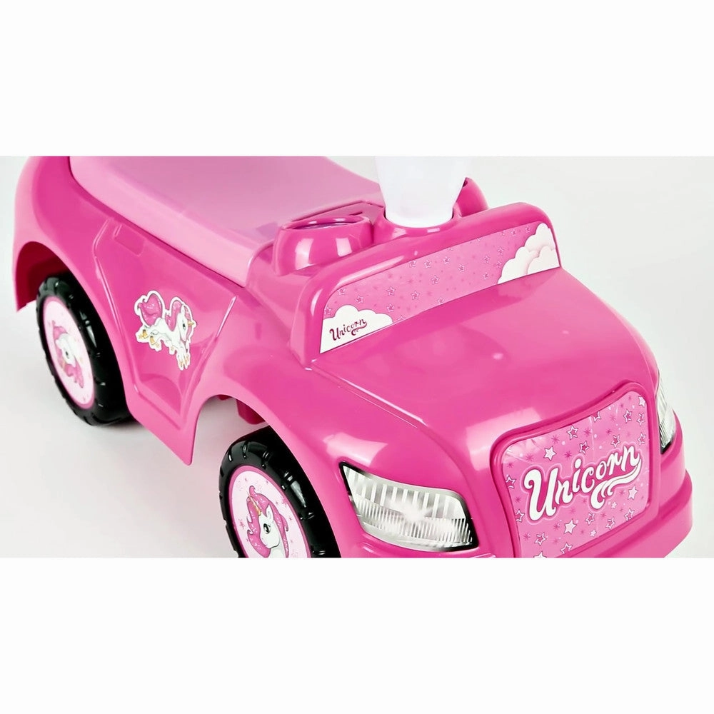Dolu - Unicorn & Pink Ride On Car - 4-in-1 Versatility