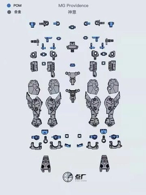 DOT Workshop Gundam 1/100 MG Providence Metal Diecast Upgrade Parts