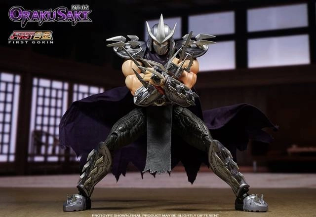 First Gokin NT-02 Oraku Saki (Shredder) Teenage Mutant Ninja Turtles TMNT Action Figure