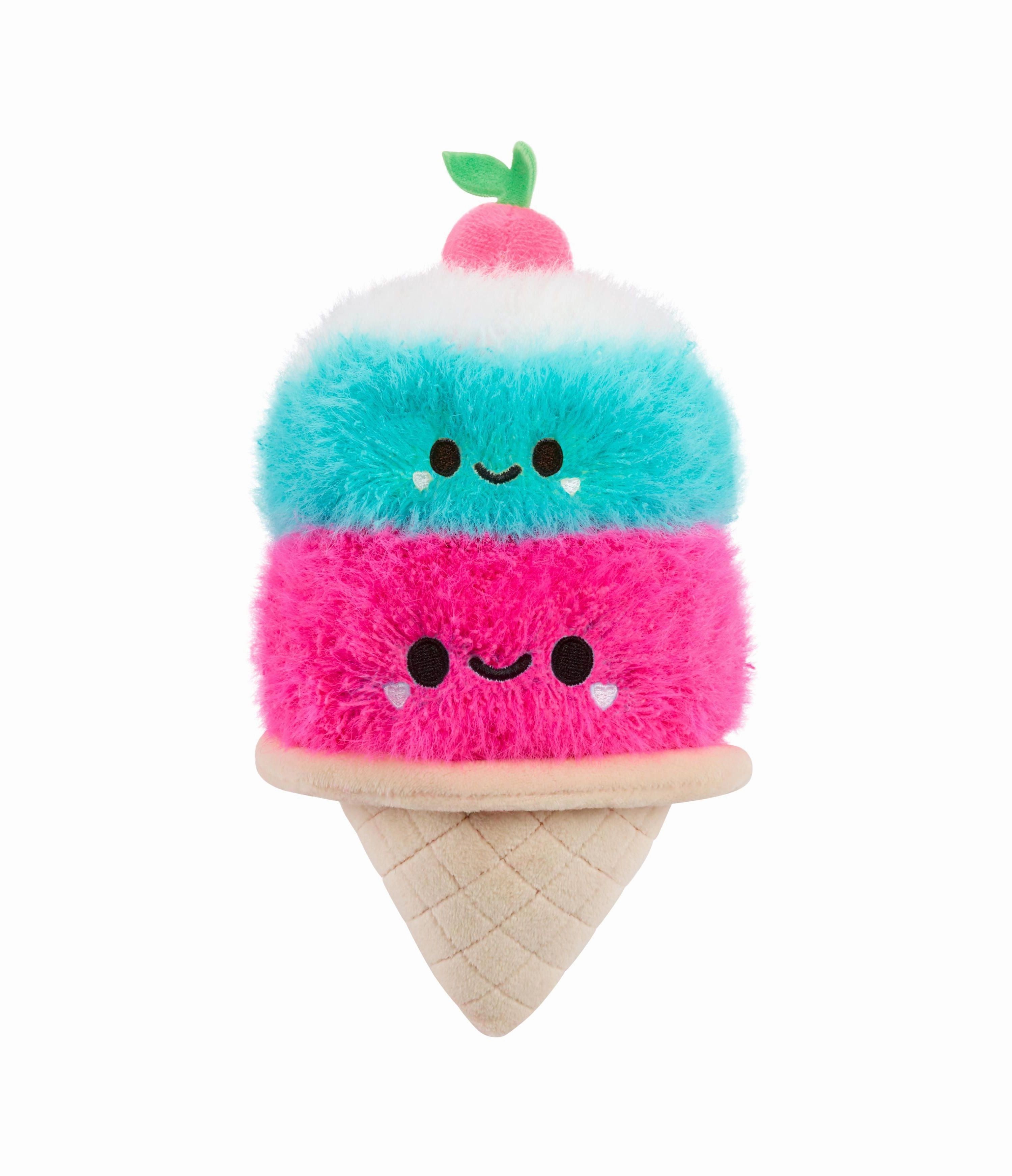 Fluffie Stuffiez 3-in-1 Interactive Small Plush Double Scoop Ice Cream