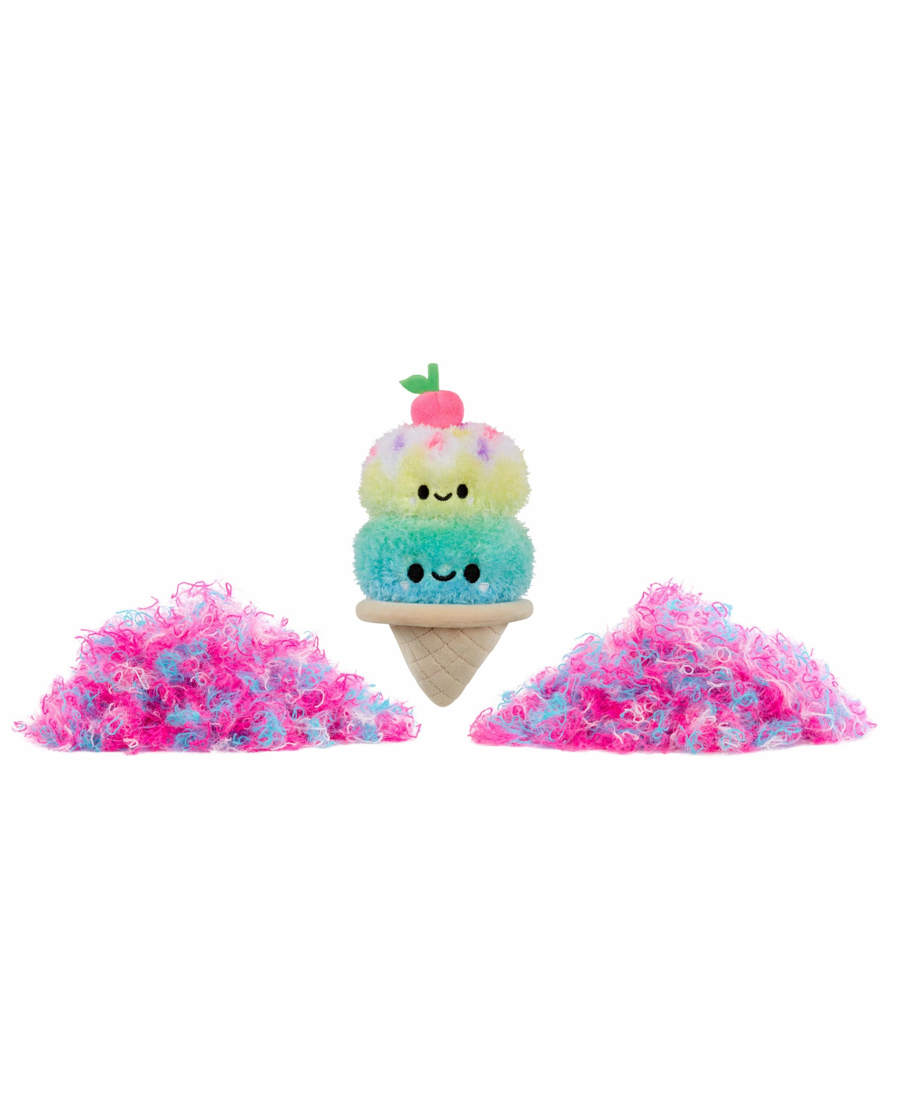 Fluffie Stuffiez 3-in-1 Interactive Small Plush Double Scoop Ice Cream