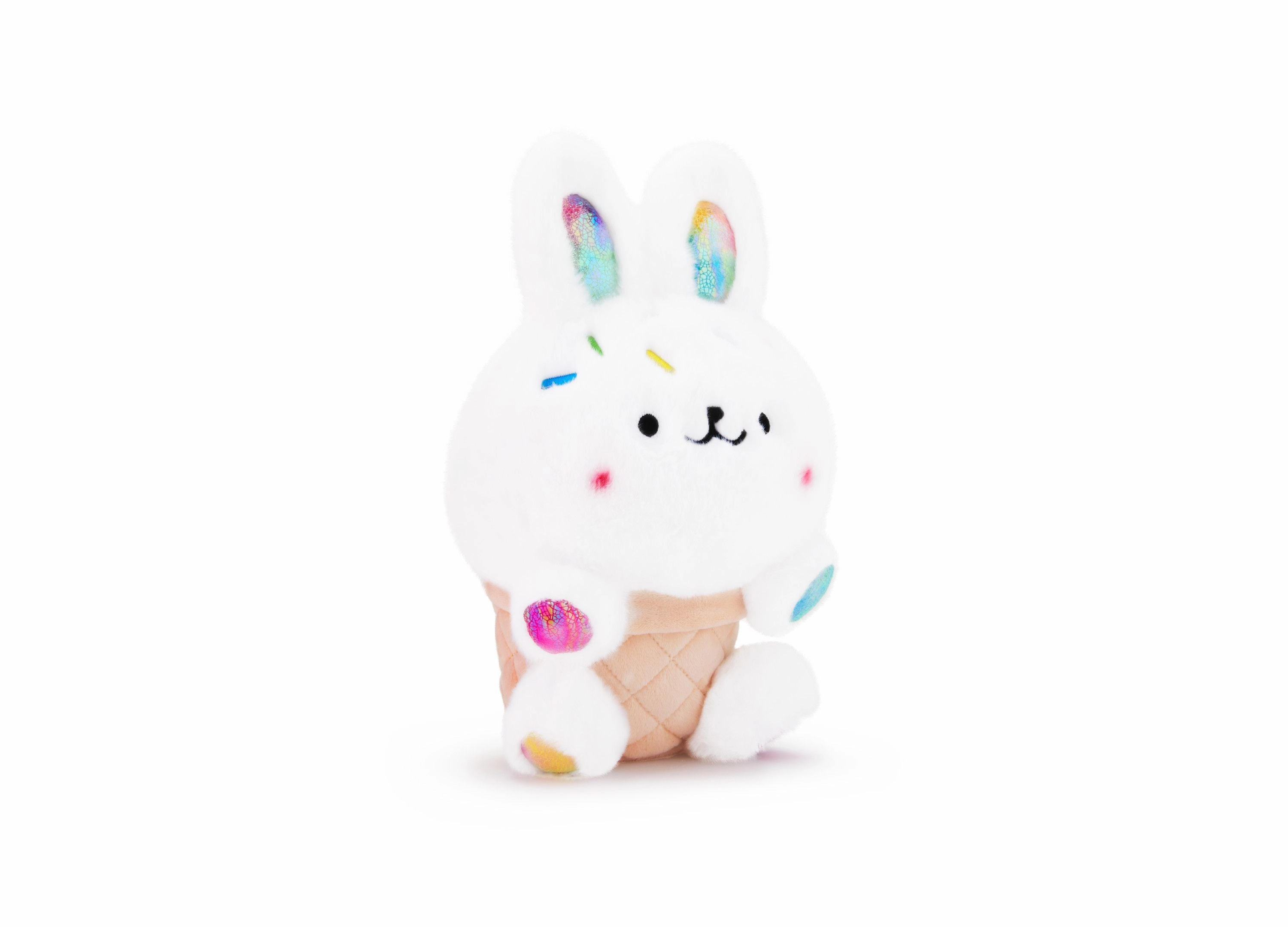 Geoffrey's Toy Box 10 inch Bunny Ice Cream Cone Plush - Sprinkle Accents