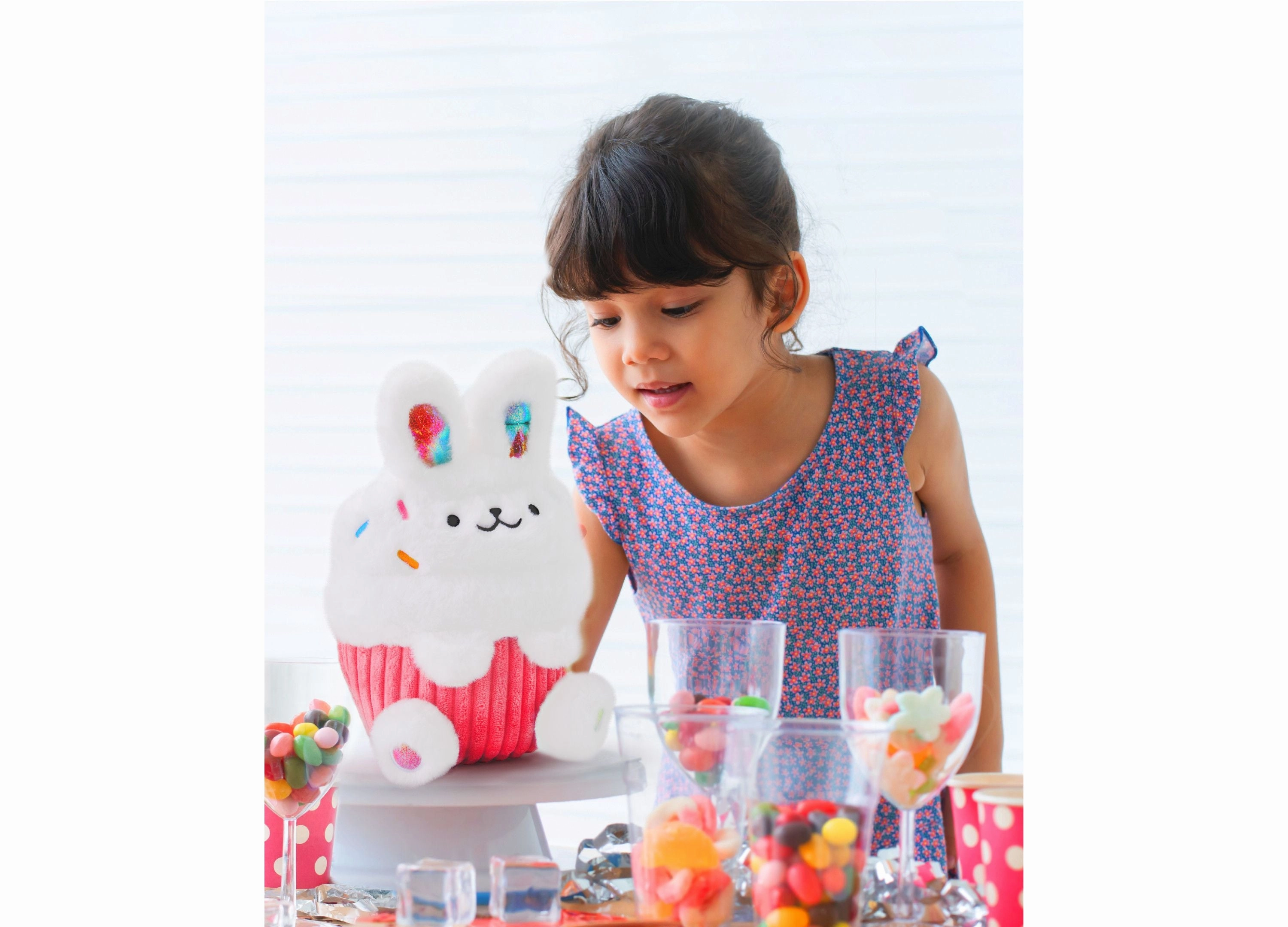 Geoffrey's Toy Box 10-Inch Cupcake Bunny Soft Plush