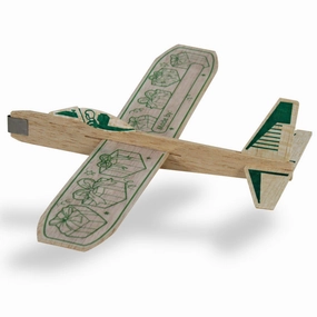 Guillow's Balsa Wood Glider Planes, Happy Birthday 12-Inch - 6 Pack, Ages 8 