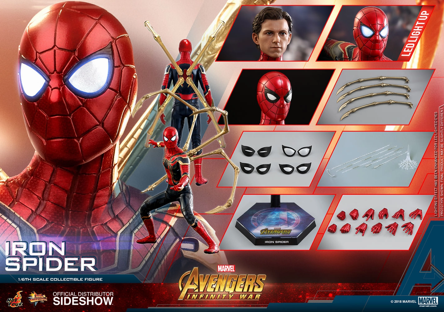 Hot Toys 1/6 Avengers Infinity War Iron Spider Sixth Scale Figure MMS482