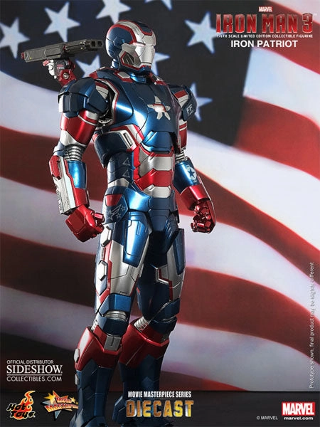 Hot Toys 1/6 Iron Man 3 Iron Patriot Diecast Iron Man Sixth Scale Figure MMS195-D01