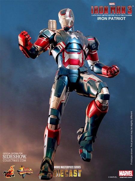 Hot Toys 1/6 Iron Man 3 Iron Patriot Diecast Iron Man Sixth Scale Figure MMS195-D01