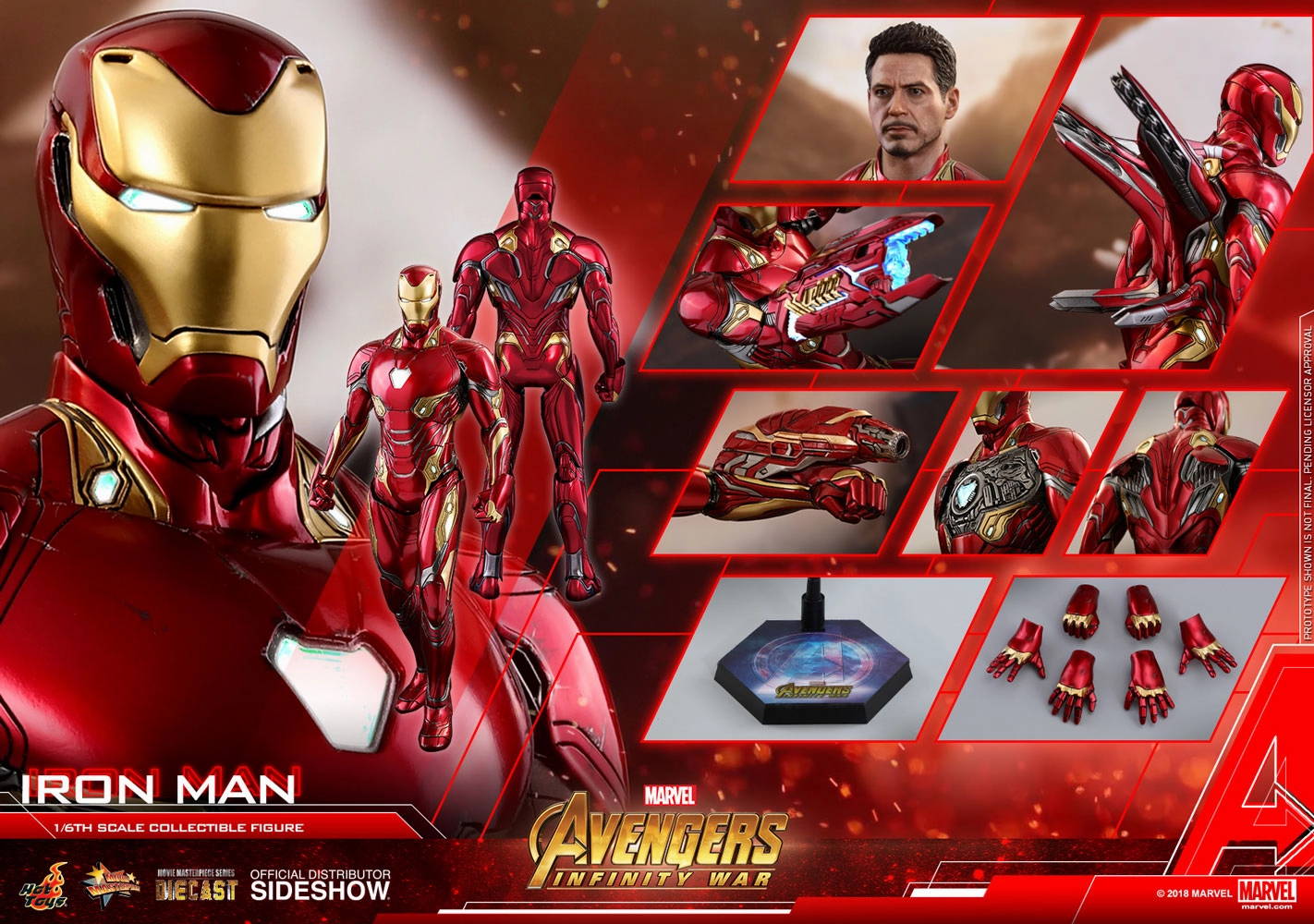 Hot Toys 1/6 Iron Man Mark L (MK 50) Marvel Avengers: Infinity War Diecast Sixth Scale MMS473-D23