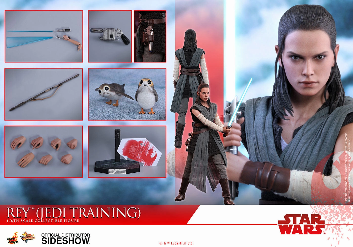 Hot Toys 1/6 Star Wars Episode VIII The Last Jedi Rey: Jedi Training Ver. Sixth Scale Figure MMS446