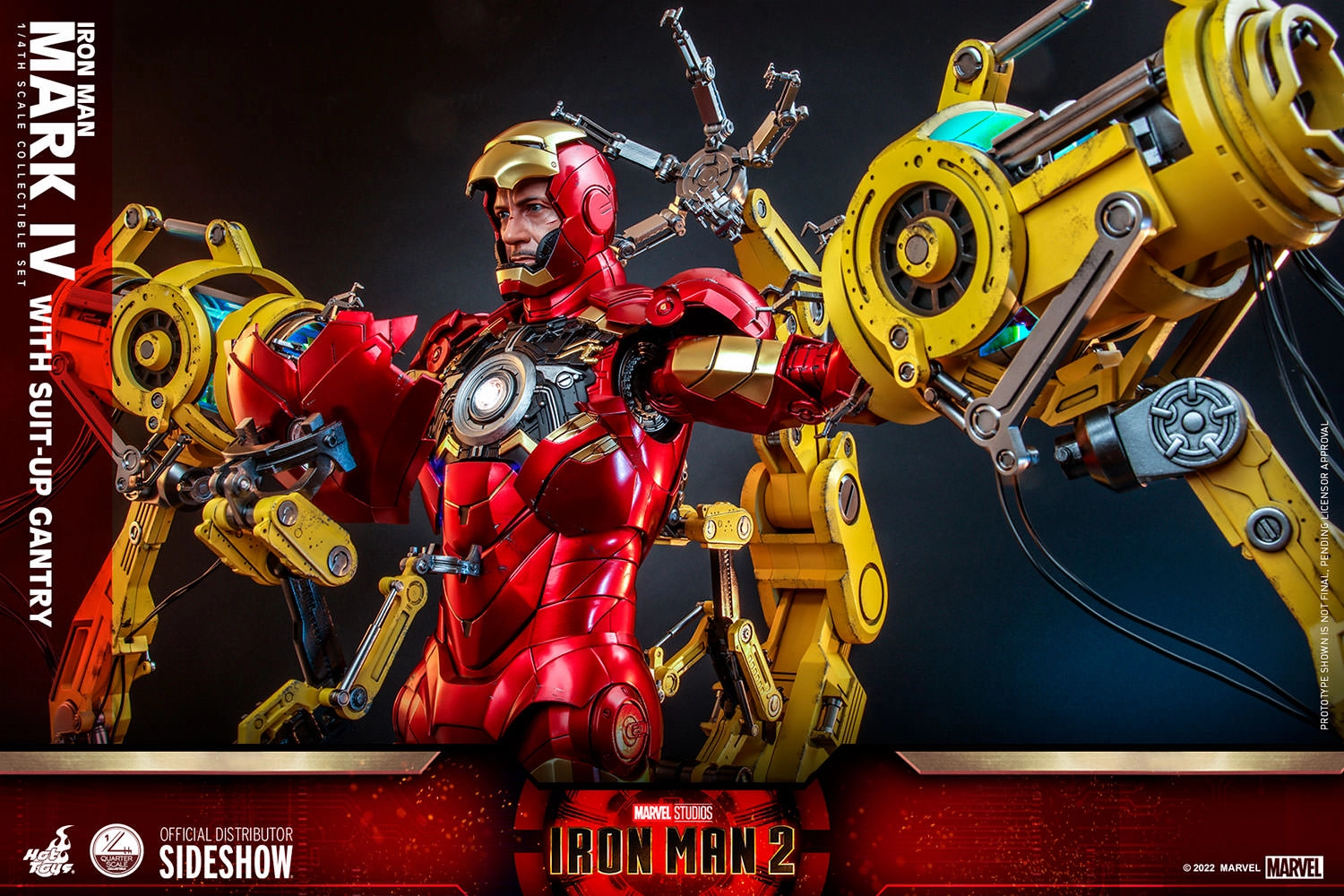 Hot Toys Quarter Scale Series Diecast -  Iron Man Mark IV With Suit-Up Gantry (Deluxe)
