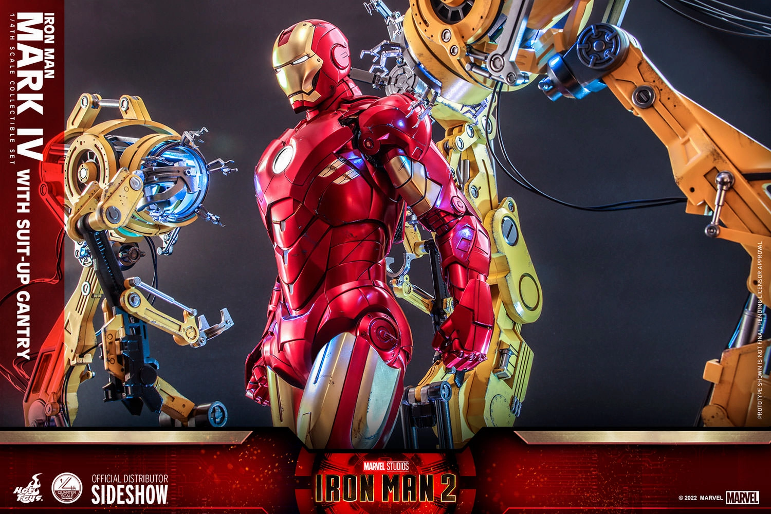 Hot Toys Quarter Scale Series Diecast -  Iron Man Mark IV With Suit-Up Gantry (Deluxe)