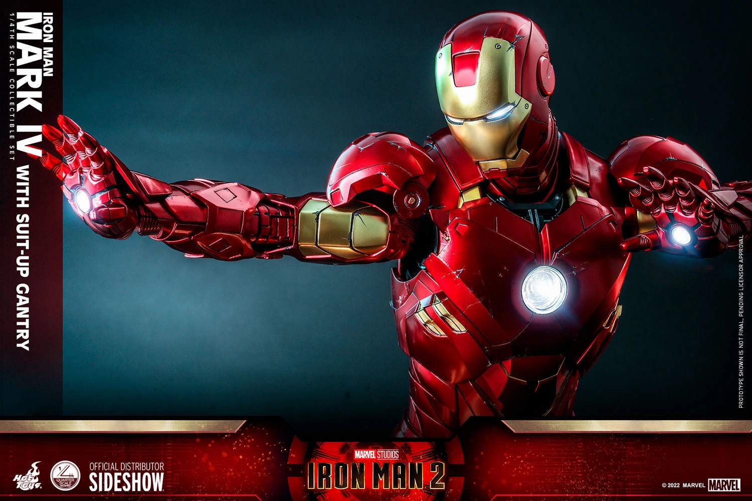 Hot Toys Quarter Scale Series Diecast -  Iron Man Mark IV With Suit-Up Gantry (Deluxe)