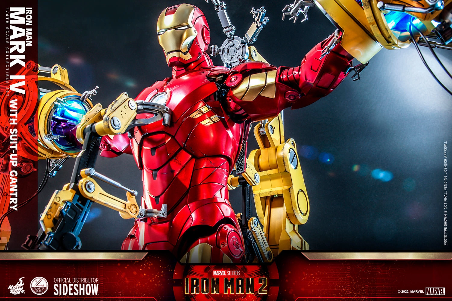 Hot Toys Quarter Scale Series Diecast -  Iron Man Mark IV With Suit-Up Gantry (Deluxe)