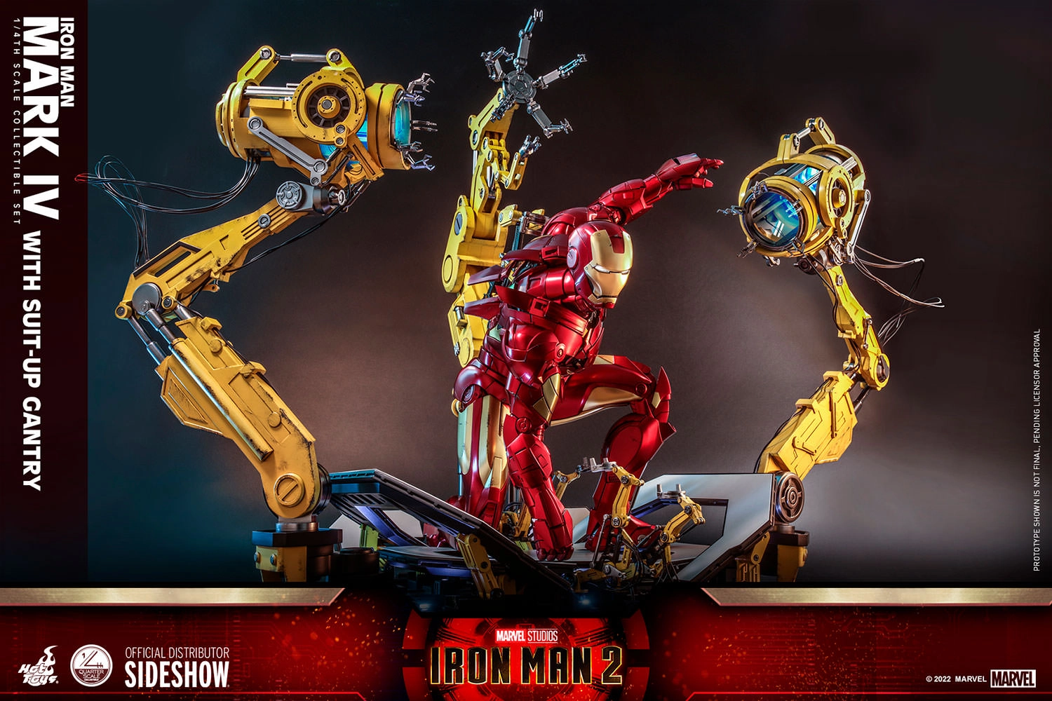 Hot Toys Quarter Scale Series Diecast -  Iron Man Mark IV With Suit-Up Gantry (Deluxe)