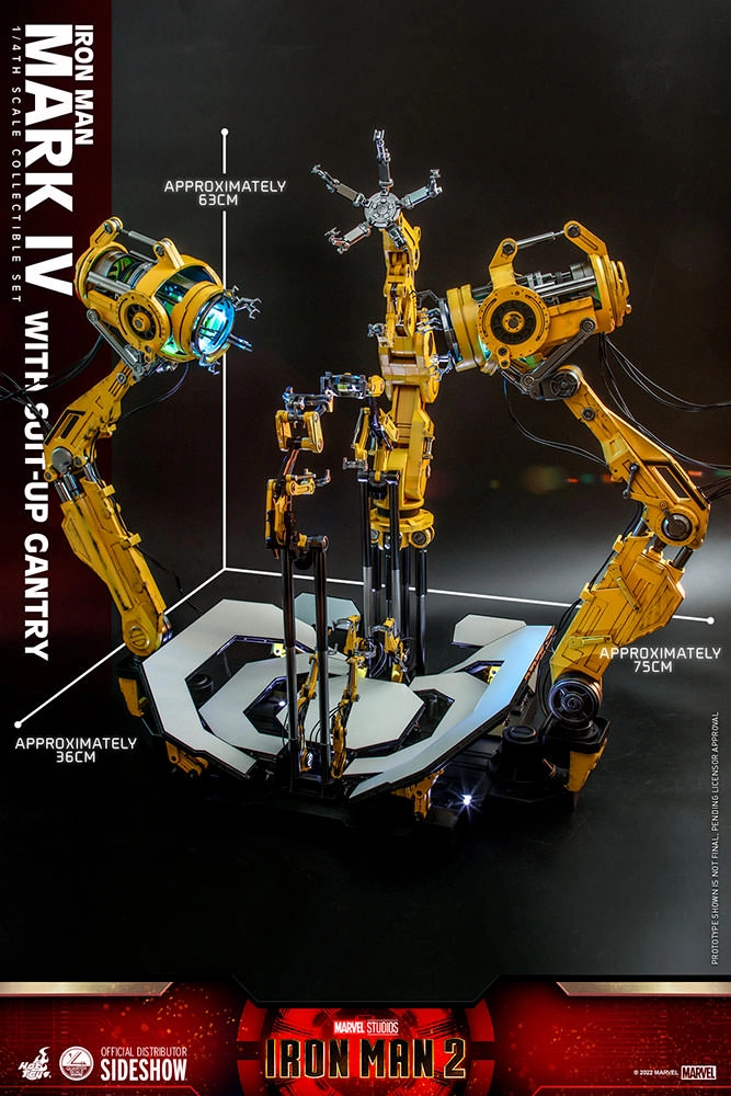 Hot Toys Quarter Scale Series Diecast -  Iron Man Mark IV With Suit-Up Gantry (Deluxe)