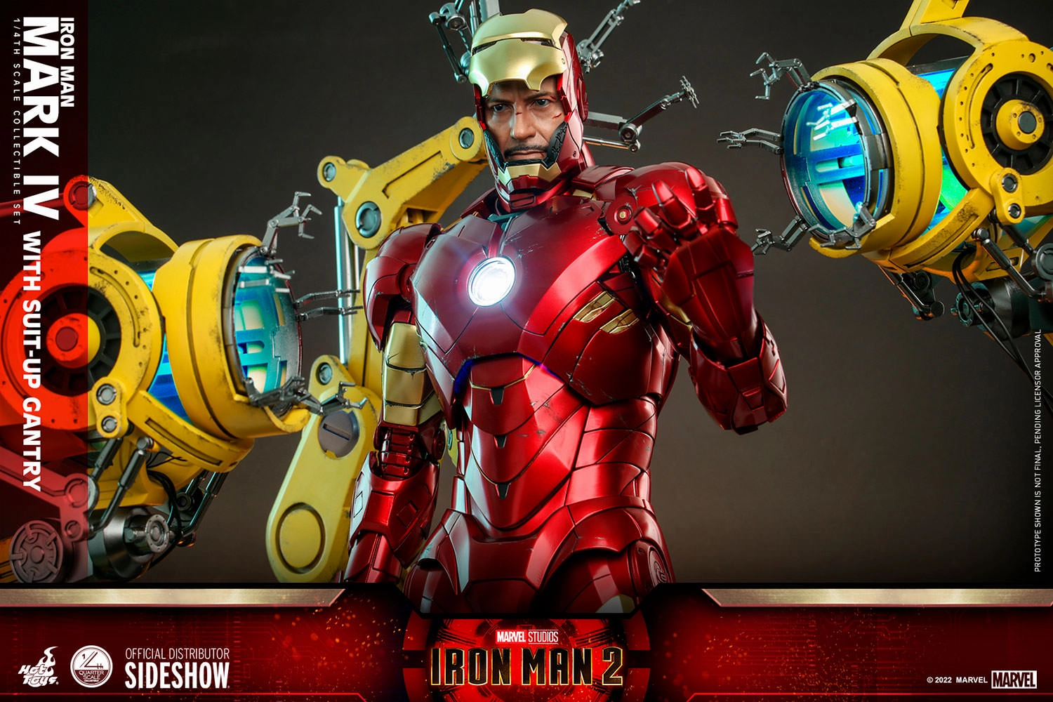 Hot Toys Quarter Scale Series Diecast -  Iron Man Mark IV With Suit-Up Gantry (Deluxe)