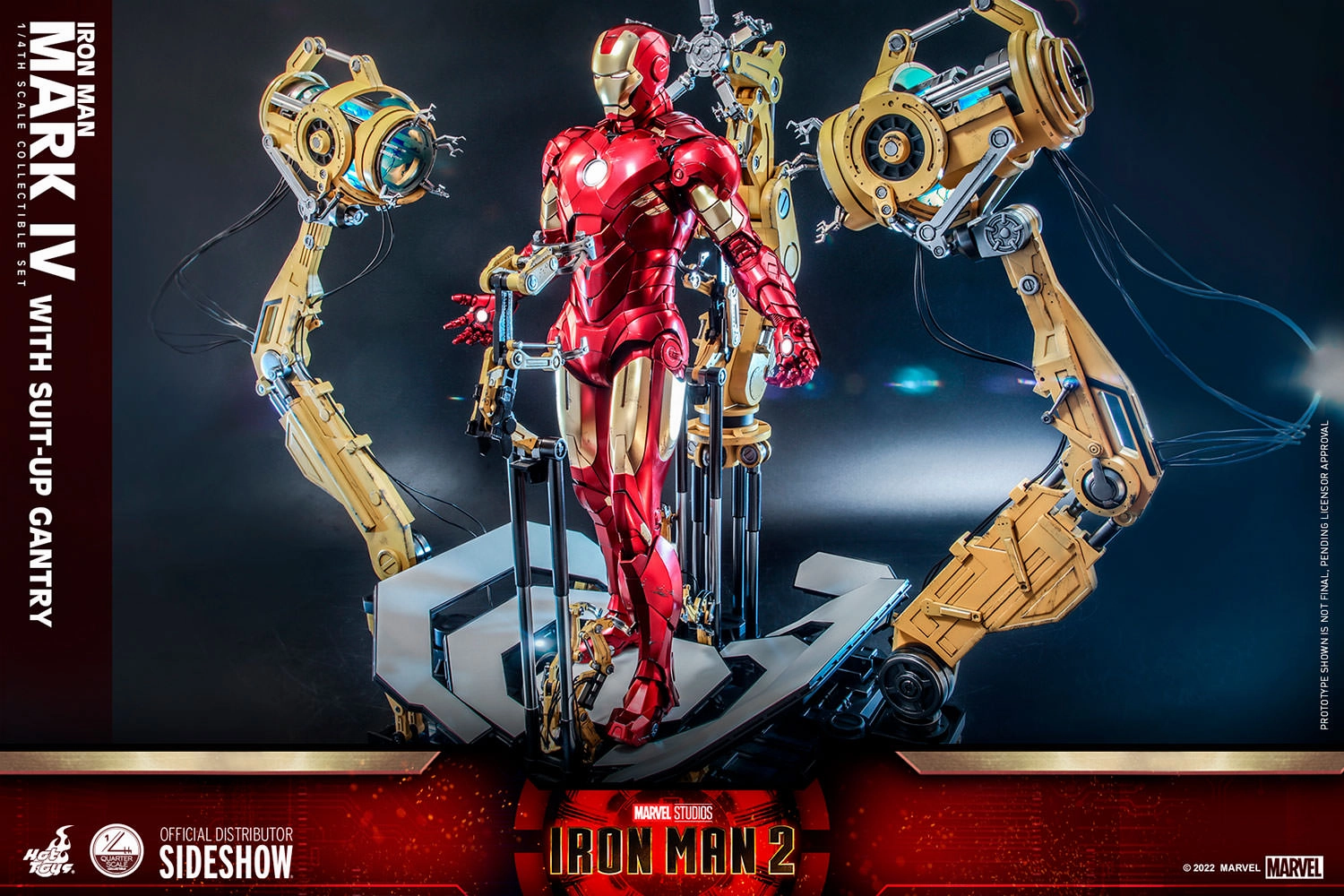 Hot Toys Quarter Scale Series Diecast -  Iron Man Mark IV With Suit-Up Gantry (Deluxe)