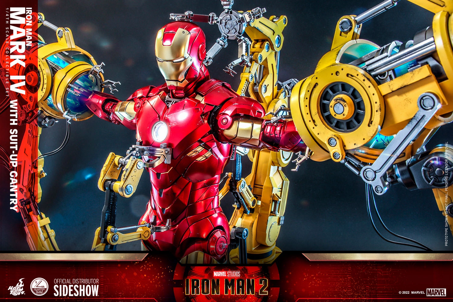 Hot Toys Quarter Scale Series Diecast -  Iron Man Mark IV With Suit-Up Gantry (Deluxe)
