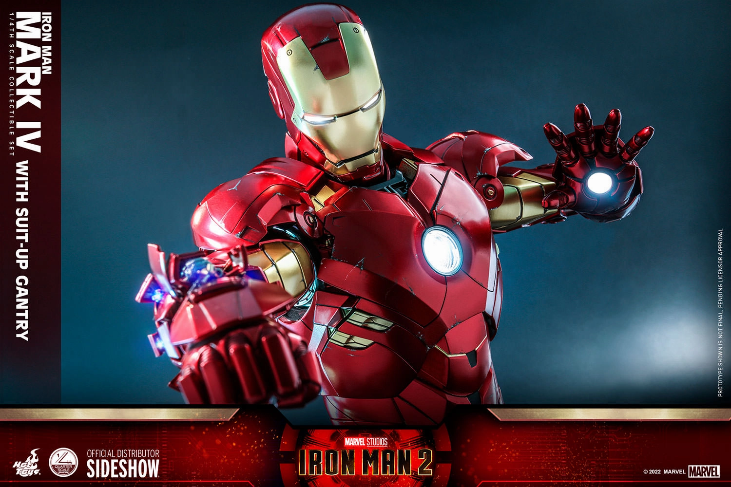 Hot Toys Quarter Scale Series Diecast -  Iron Man Mark IV With Suit-Up Gantry (Deluxe)