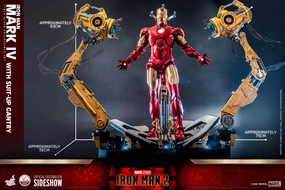 Hot Toys Quarter Scale Series Diecast -  Iron Man Mark IV With Suit-Up Gantry (Deluxe)