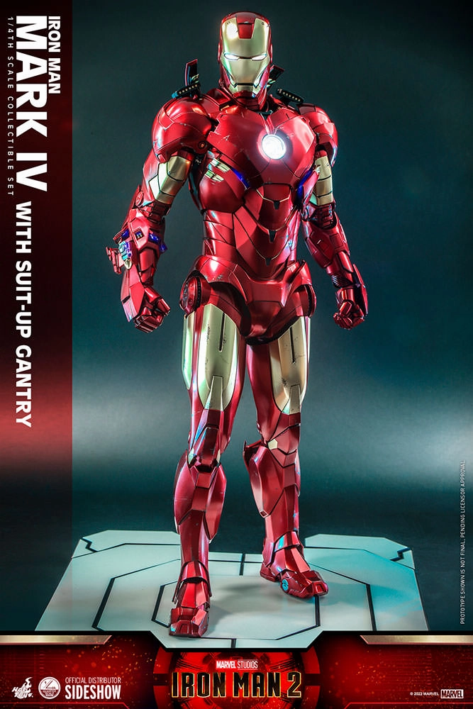 Hot Toys Quarter Scale Series Diecast -  Iron Man Mark IV With Suit-Up Gantry (Deluxe)