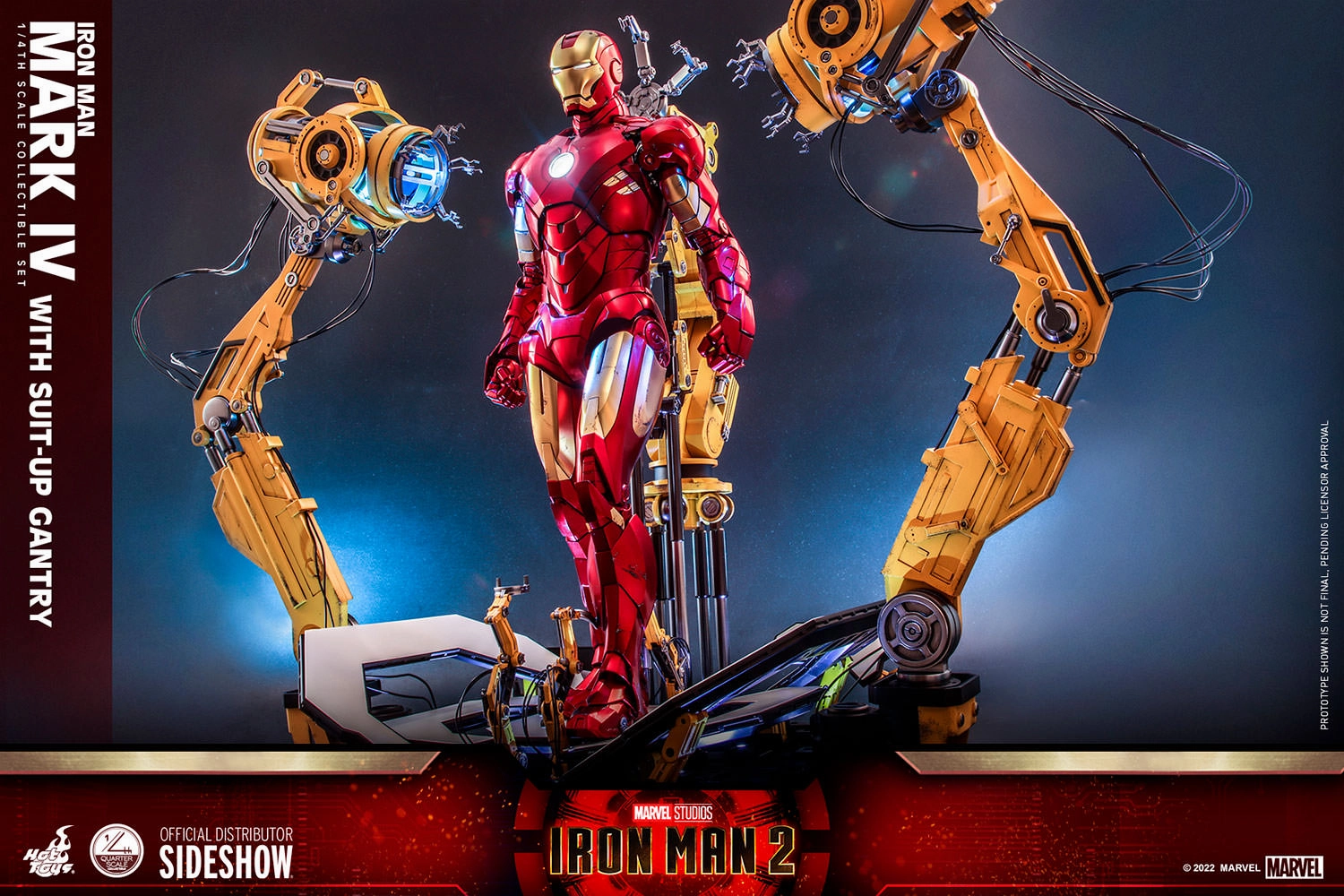 Hot Toys Quarter Scale Series Diecast -  Iron Man Mark IV With Suit-Up Gantry (Deluxe)