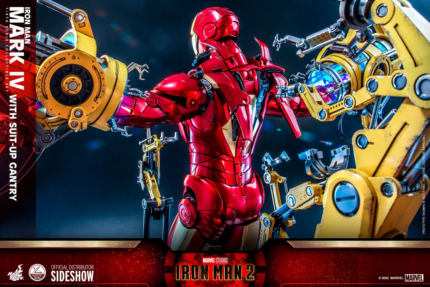 Hot Toys Quarter Scale Series Diecast -  Iron Man Mark IV With Suit-Up Gantry (Deluxe)