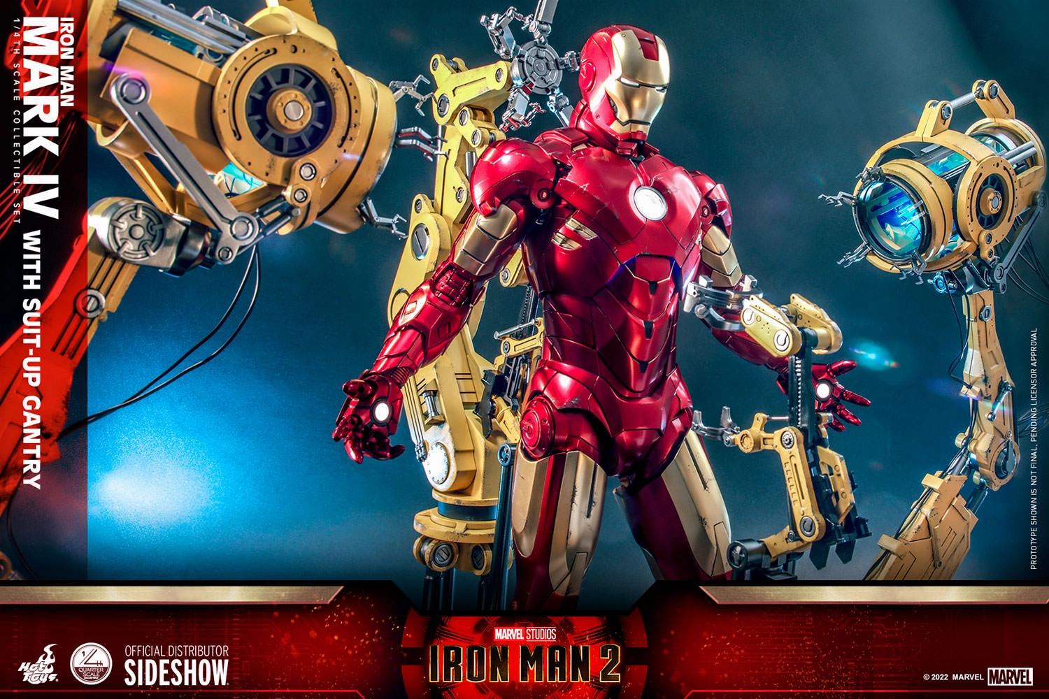 Hot Toys Quarter Scale Series Diecast -  Iron Man Mark IV With Suit-Up Gantry (Deluxe)
