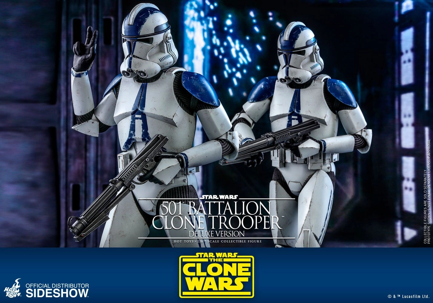 Hot Toys TV Masterpiece 1/6 Scale Figure - 501st Battalion Clone Trooper - Deluxe (The Clone Wars)