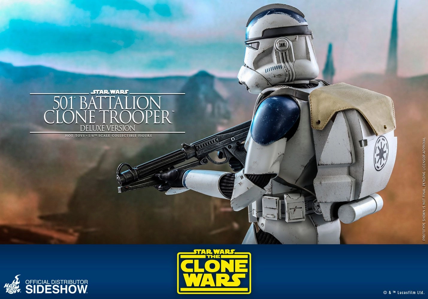 Hot Toys TV Masterpiece 1/6 Scale Figure - 501st Battalion Clone Trooper - Deluxe (The Clone Wars)