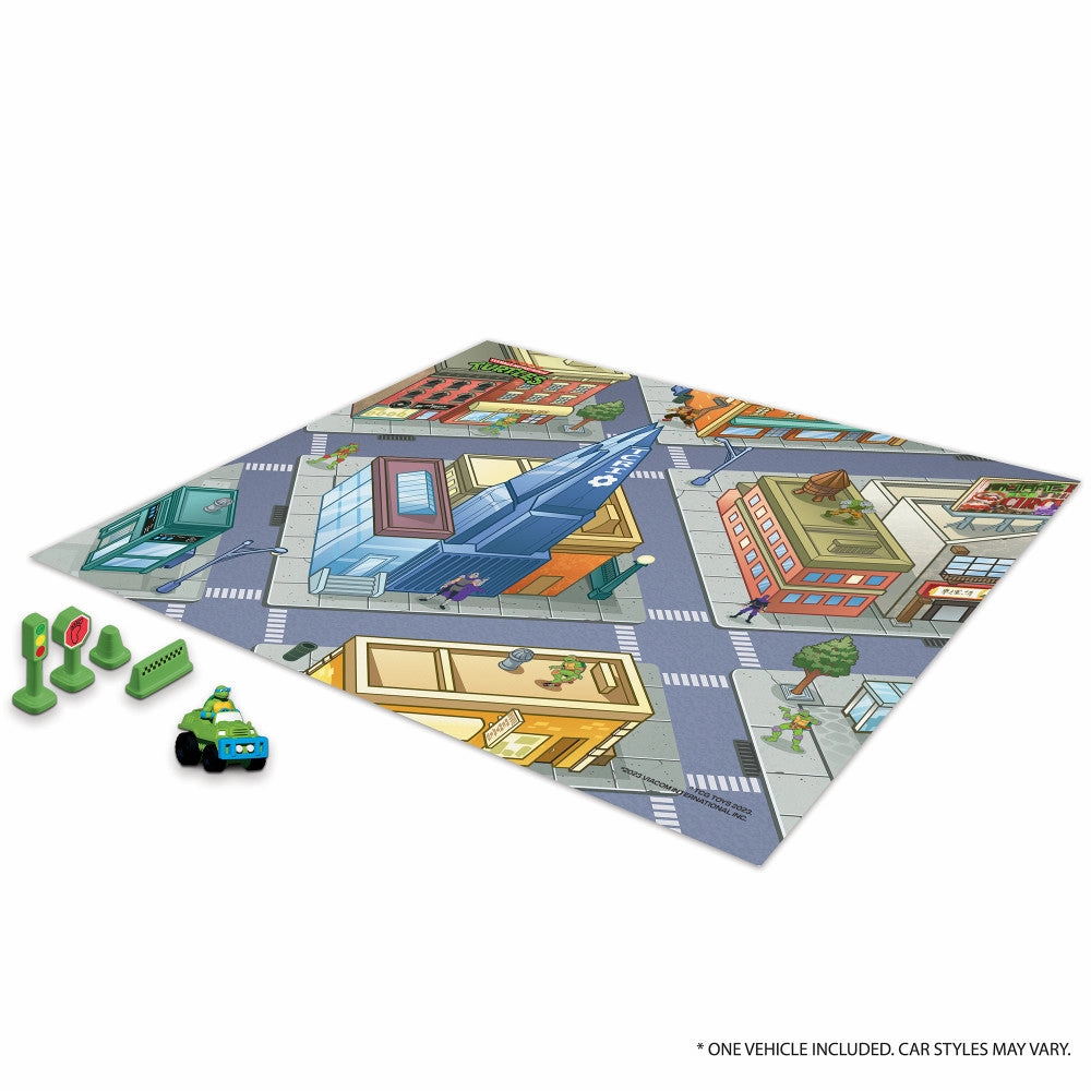 Imaginmat Deluxe TMNT Vibrant Playmat & Toy Car Adventure Zone