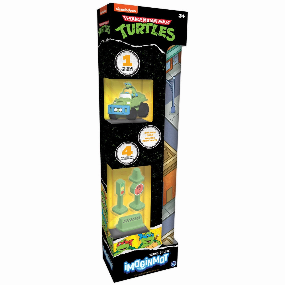 Imaginmat Deluxe TMNT Vibrant Playmat & Toy Car Adventure Zone