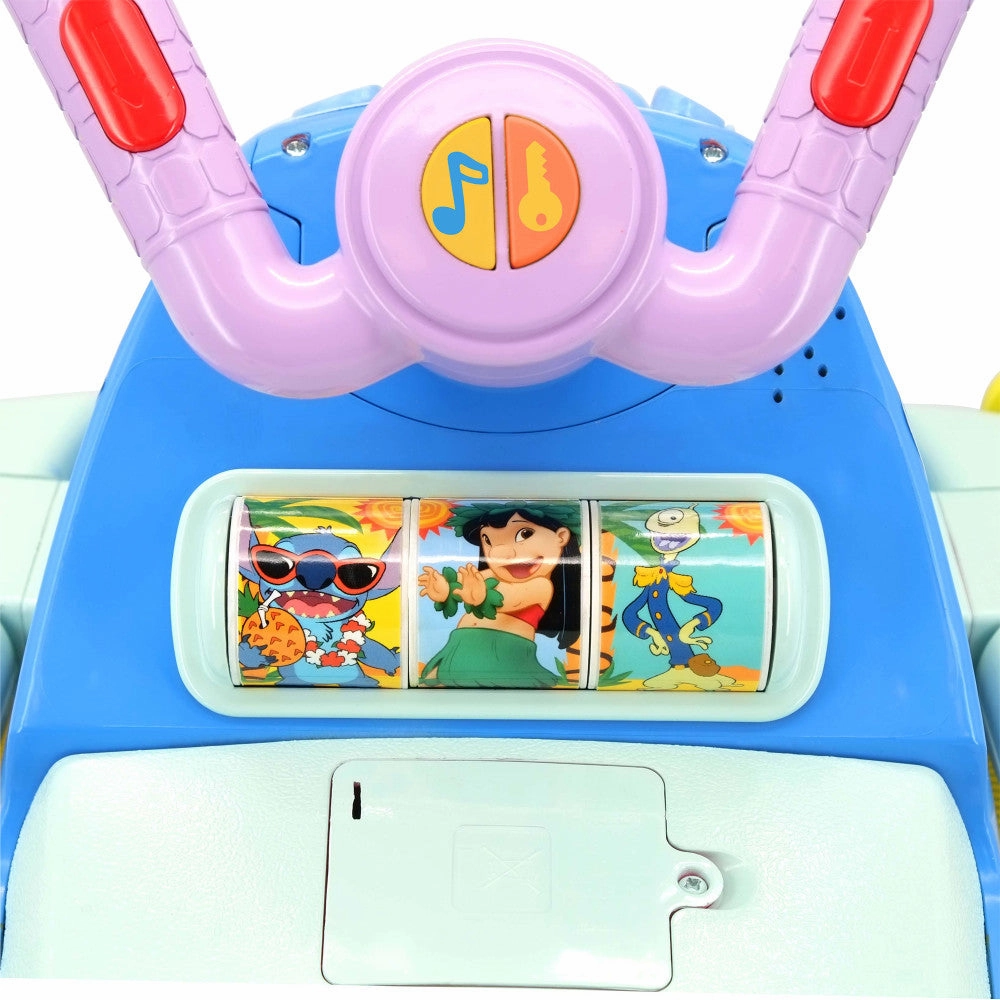 Kiddieland - Disney Stitch Light & Sound Activity Plane - Foot-To-Floor Ride-On