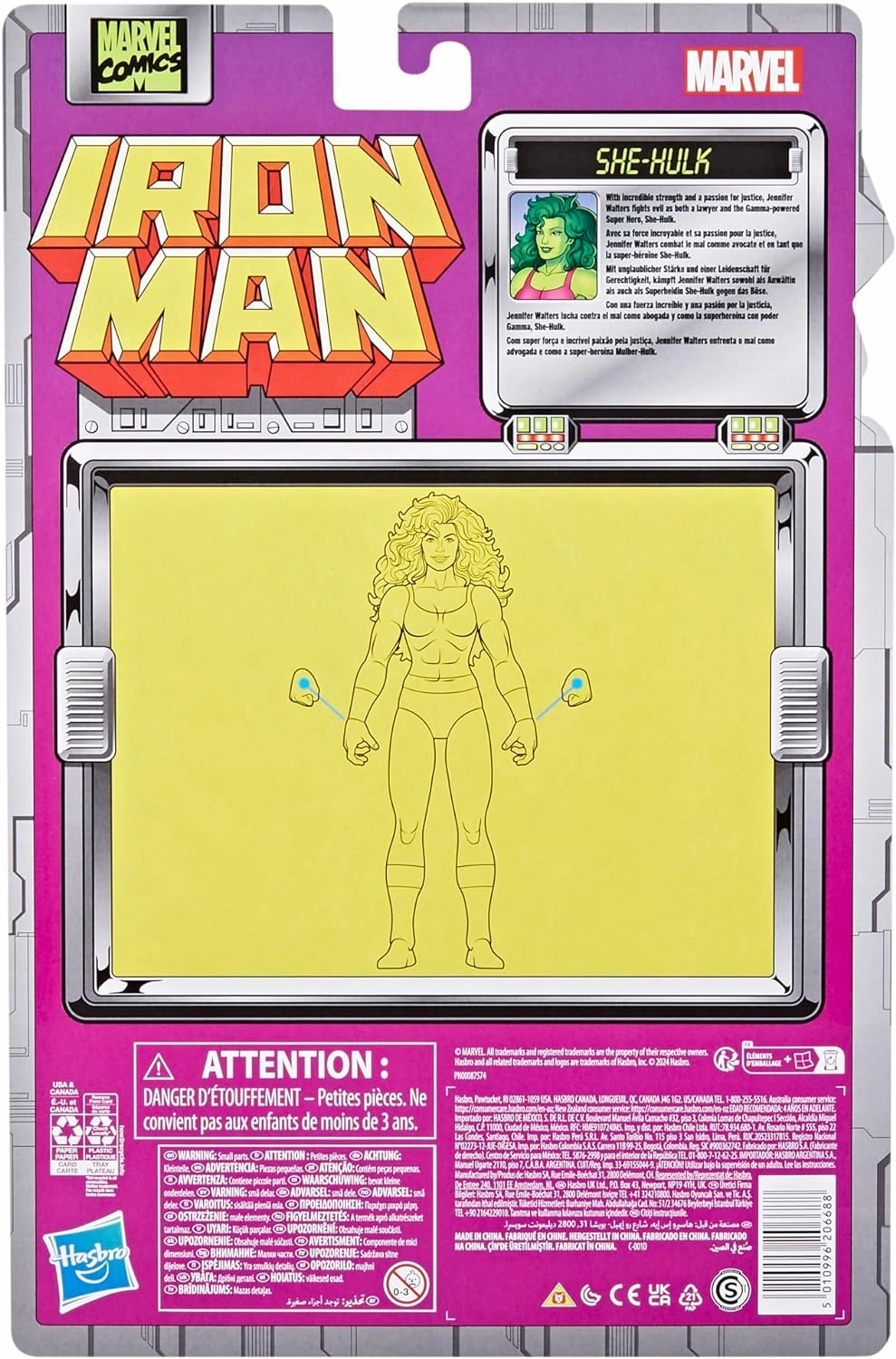 Marvel Legends Retro Series She-Hulk Iron Man Comics Action Figure