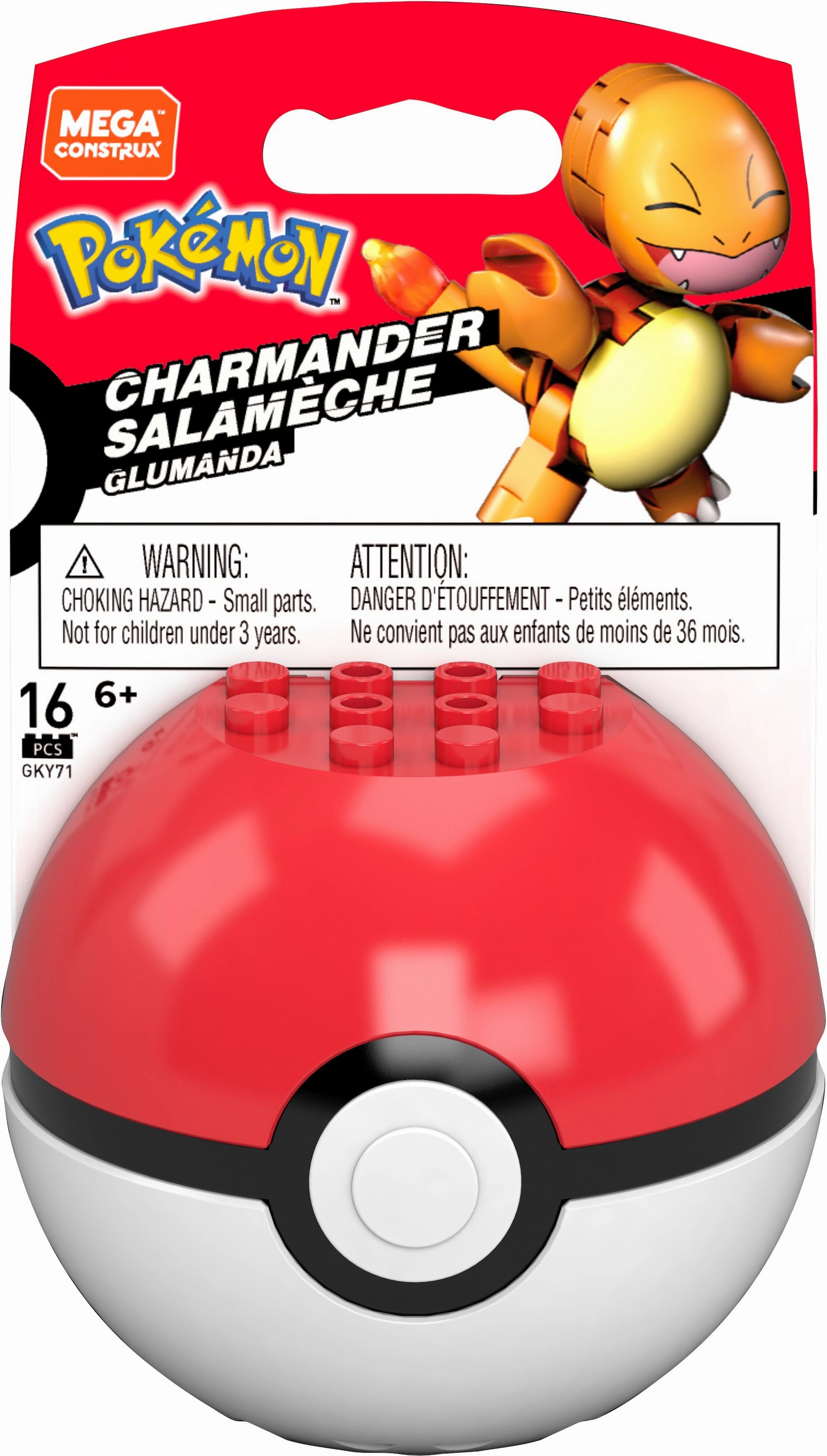 Mega Construx Pokemon Buildable Charmander Figure & Poke Ball