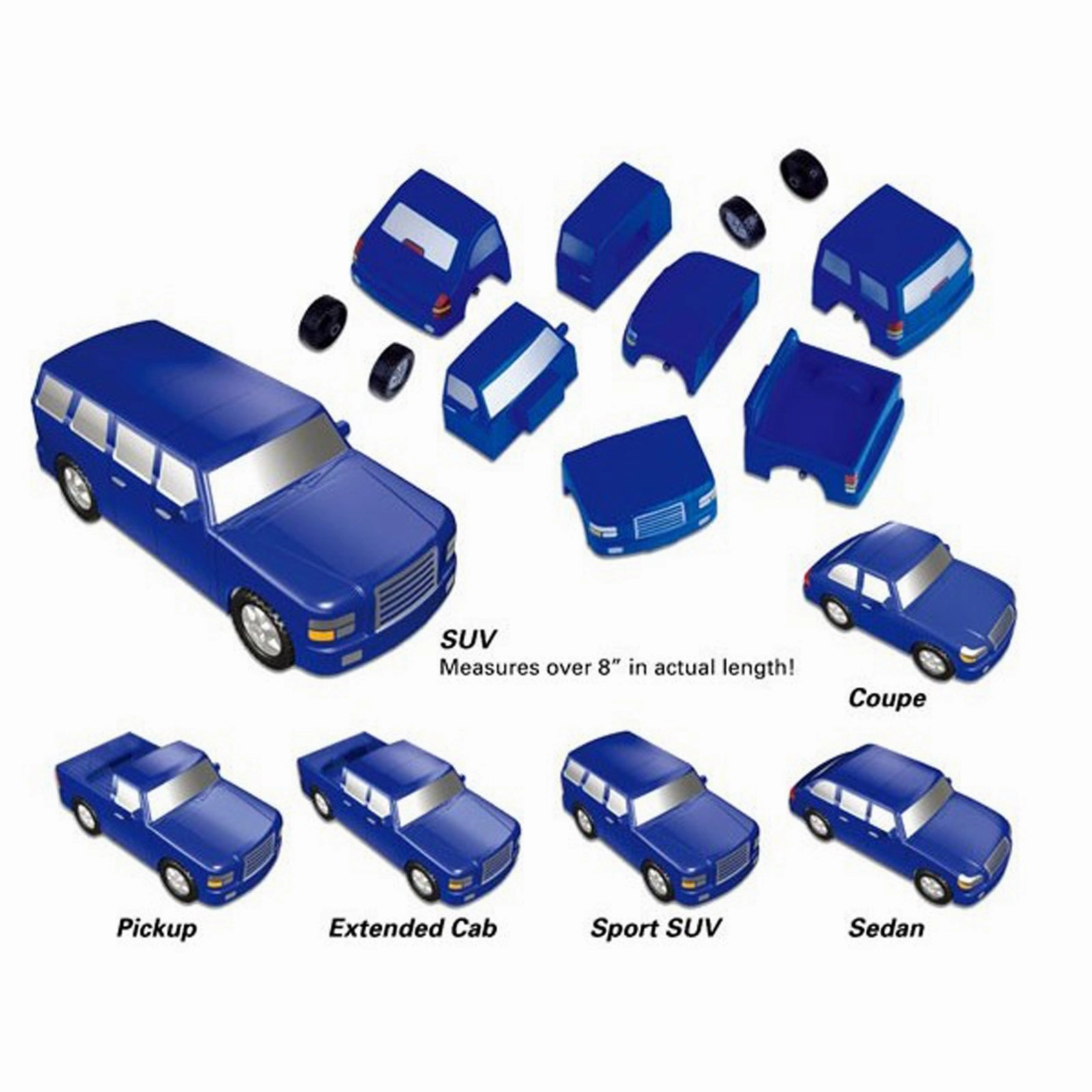 Popular Playthings Build-a-Car Magnetic Construction Set