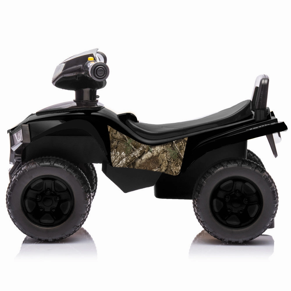 RealTree Quad Push Car - Black - Foot-To-Floor Ride-On for Toddlers 12mo 