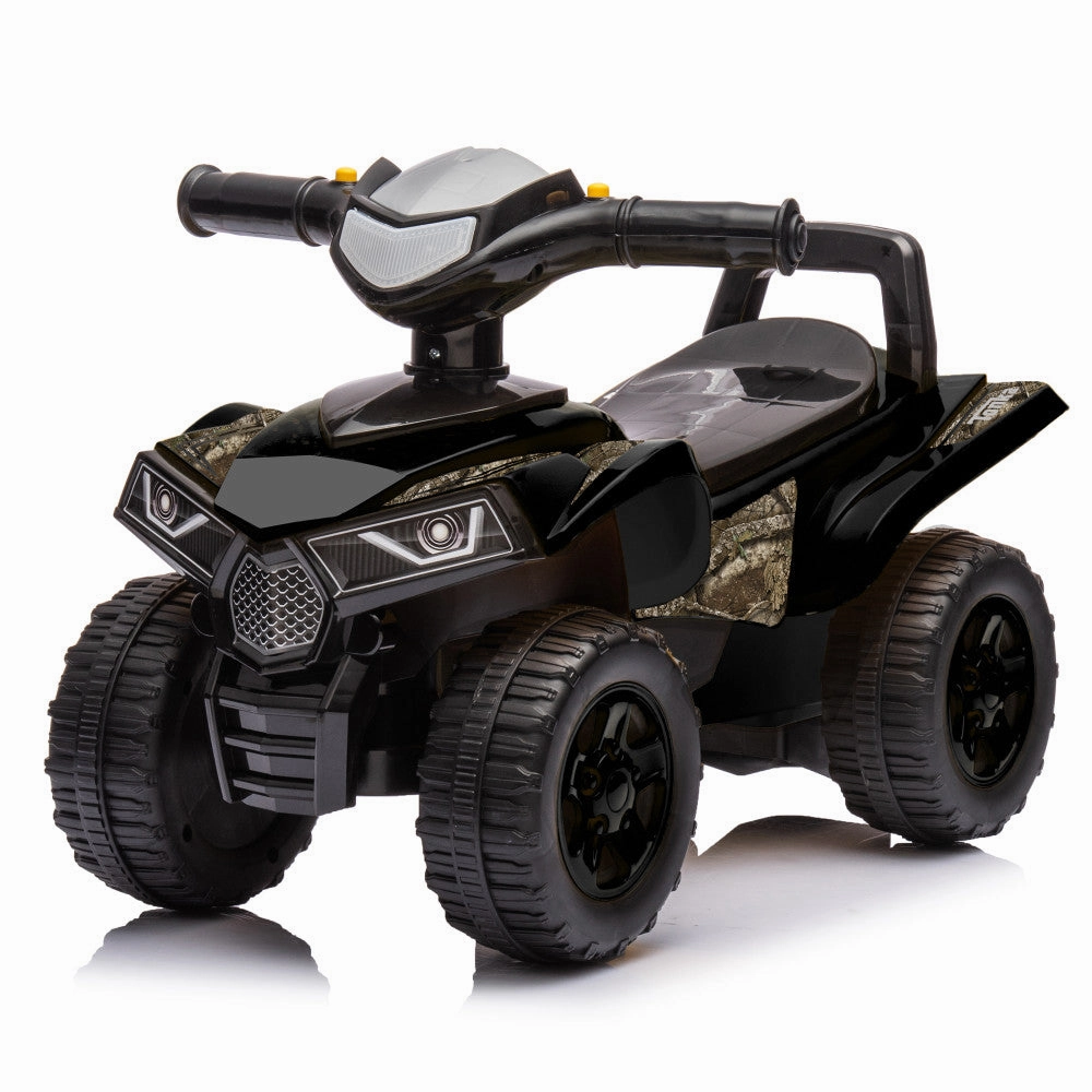 RealTree Quad Push Car - Black - Foot-To-Floor Ride-On for Toddlers 12mo 