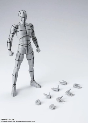 S.H. Figuarts Man Male Body Kun (Wireframe) Gray Color Ver. Action Figure