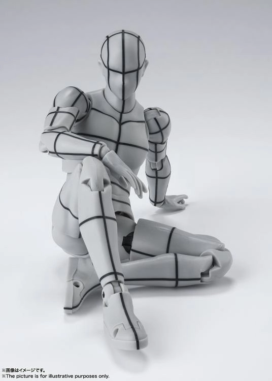 S.H. Figuarts Man Male Body Kun (Wireframe) Gray Color Ver. Action Figure