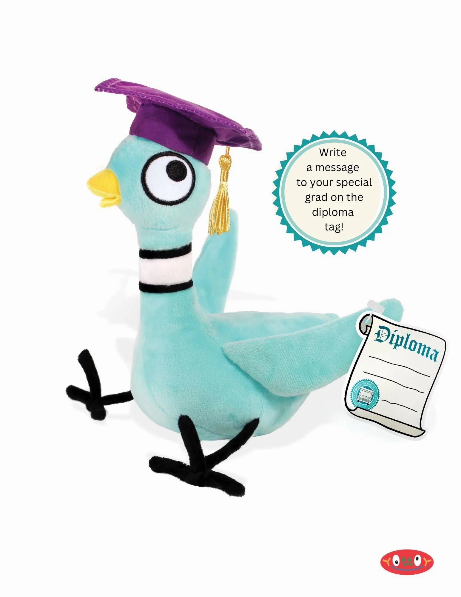 The Pigeon Graduation Soft Toy