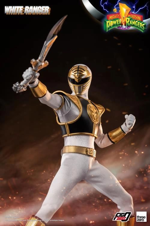 ThreeZero FigZero 1/6 Mighty Morphin Power Rangers White Ranger Sixth Scale Figure