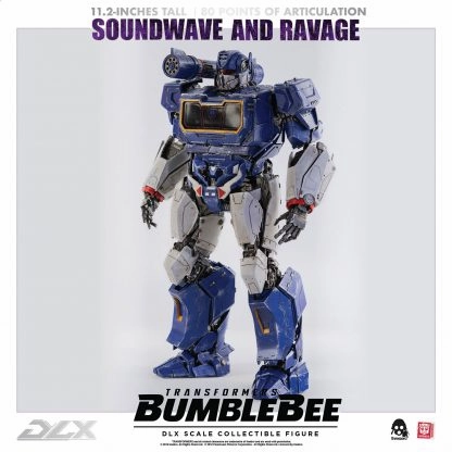 ThreeZero Transformers Bumblebee Movie Soundwave and Ravage DLX Scale Figure