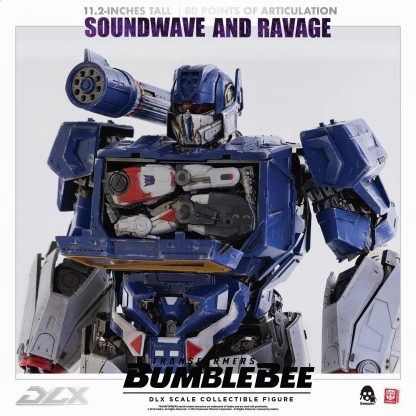 ThreeZero Transformers Bumblebee Movie Soundwave and Ravage DLX Scale Figure